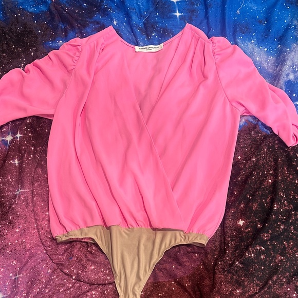 Amanda Uprichard Tops - Amanda Uprichard pink blouse bodysuit Small 🩷